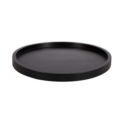 Halsey Round Lazy Susan Tray on wooden table with kitchen items