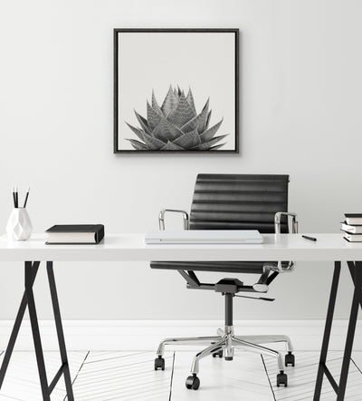 Sylvie Haze Aloe Succulent Framed Canvas by The Creative Bunch Studio by kateandlaurel - product image 13 for Resin Society