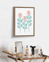 Sylvie Scandi Paper Flowers Framed Canvas by kateandlaurel - product image 7 for Resin Society