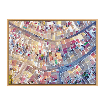 Sylvie Spain 4 Framed Canvas by Rachel Bolgov by kateandlaurel - main product image for Resin Society