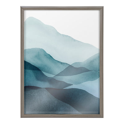 Blake Blue Mountain Range Framed Printed Glass by kateandlaurel - product image 2 for Resin Society
