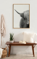 Sylvie Hey Dude Highland Cow Crop Framed Canvas by The Creative Bunch by kateandlaurel - product image 12 for Resin Society