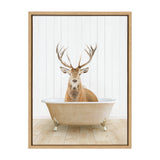 Sylvie Stag Farmhouse Bath Framed Canvas by kateandlaurel - product image 2 for Resin Society