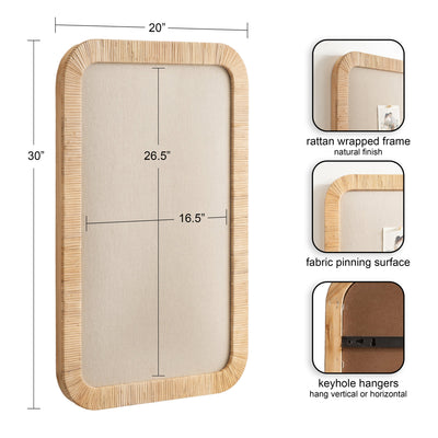 Rahfy Framed Fabric Pinboard