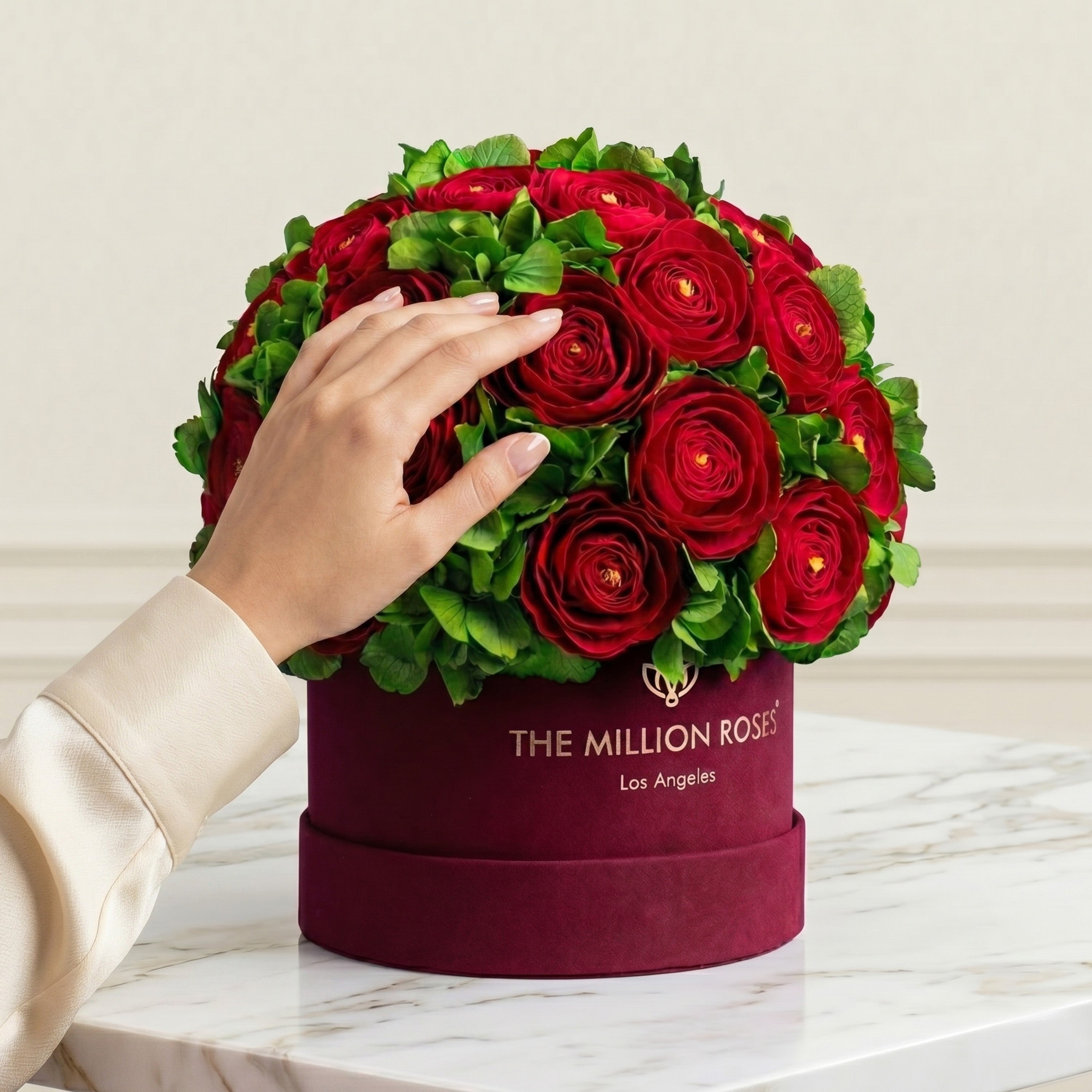 Classic Bordeaux Suede Box by The Million Roses - product image 4 for Resin Society