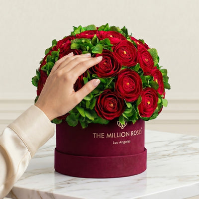 Classic Bordeaux Suede Box by The Million Roses - product image 4 for Resin Society