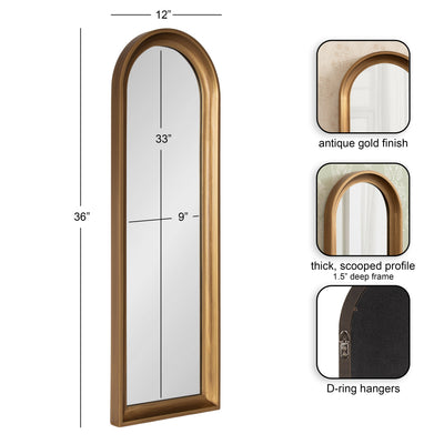 Hatherleigh Arch Wood Wall Mirror
