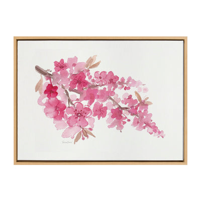 Sylvie Cherry Blossom Framed Canvas by kateandlaurel - main product image for Resin Society