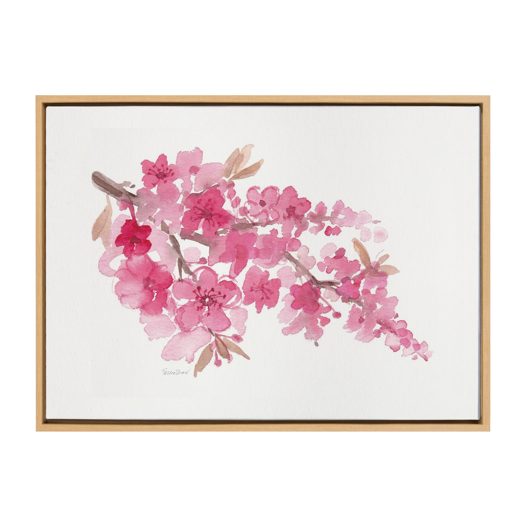 Sylvie Cherry Blossom Framed Canvas by kateandlaurel - product image 10 for Resin Society