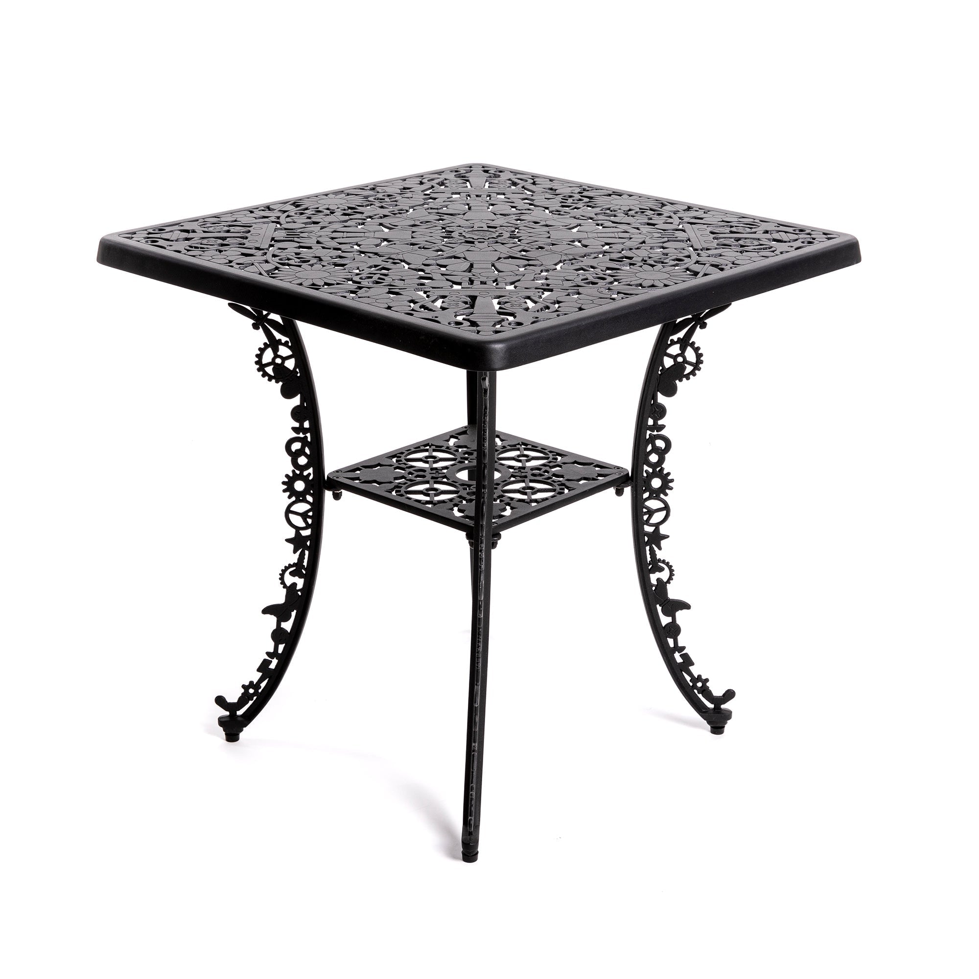 Industry Collection Aluminium Square Table Black detail image - Resin Society