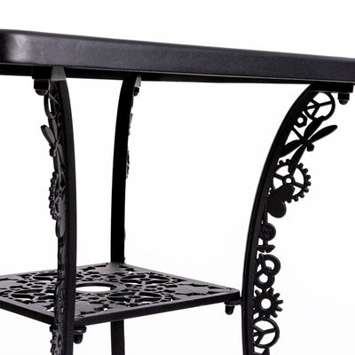 Industry Collection Aluminium Square Table Black detail image - Resin Society