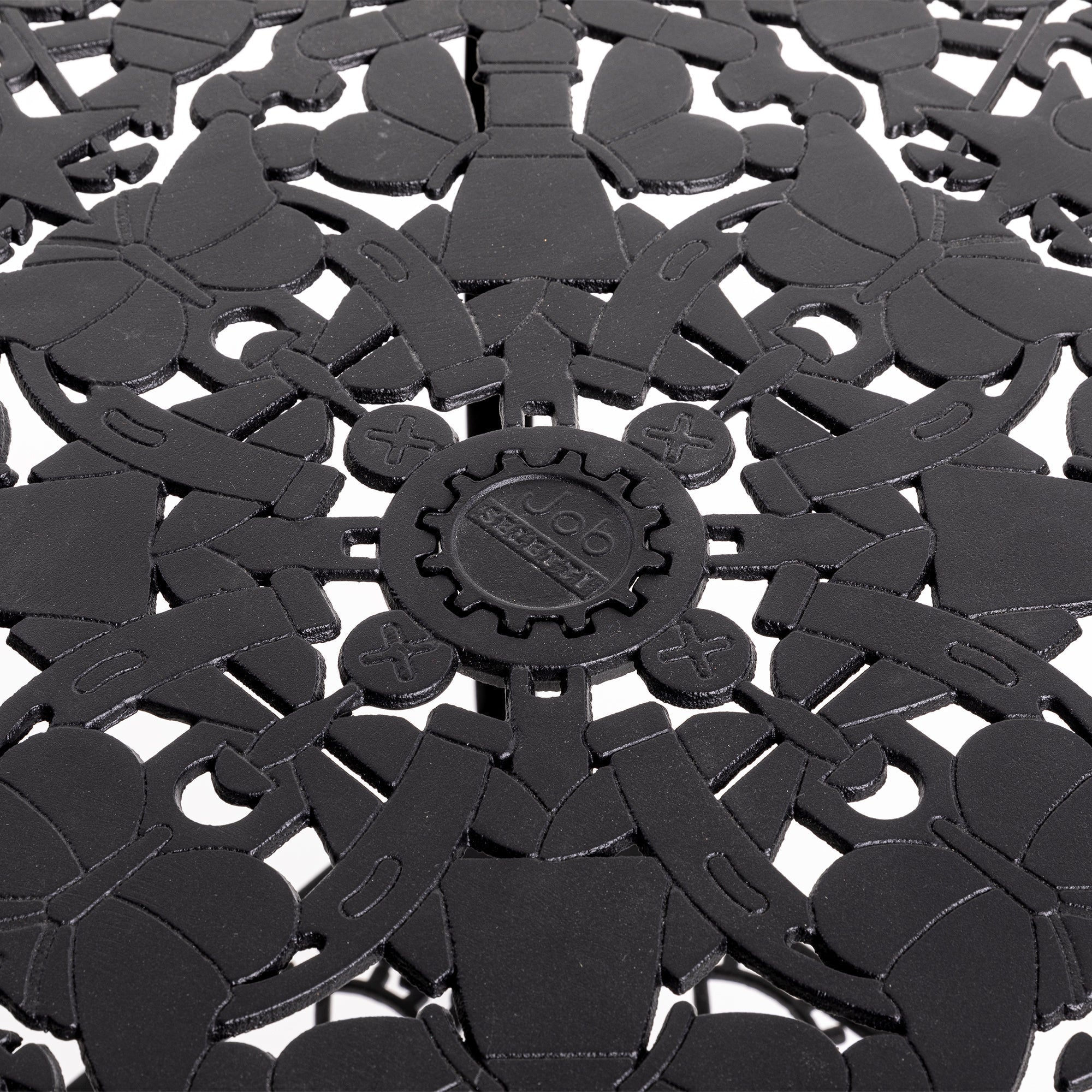 Industry Collection Aluminium Square Table Black detail image - Resin Society