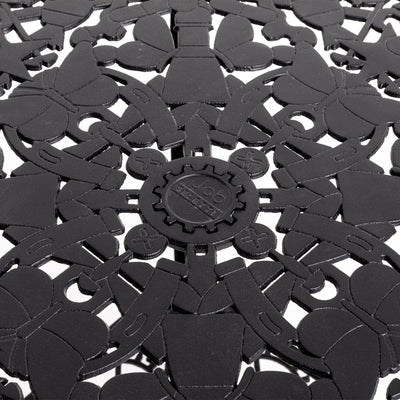 Industry Collection Aluminium Square Table Black detail image - Resin Society