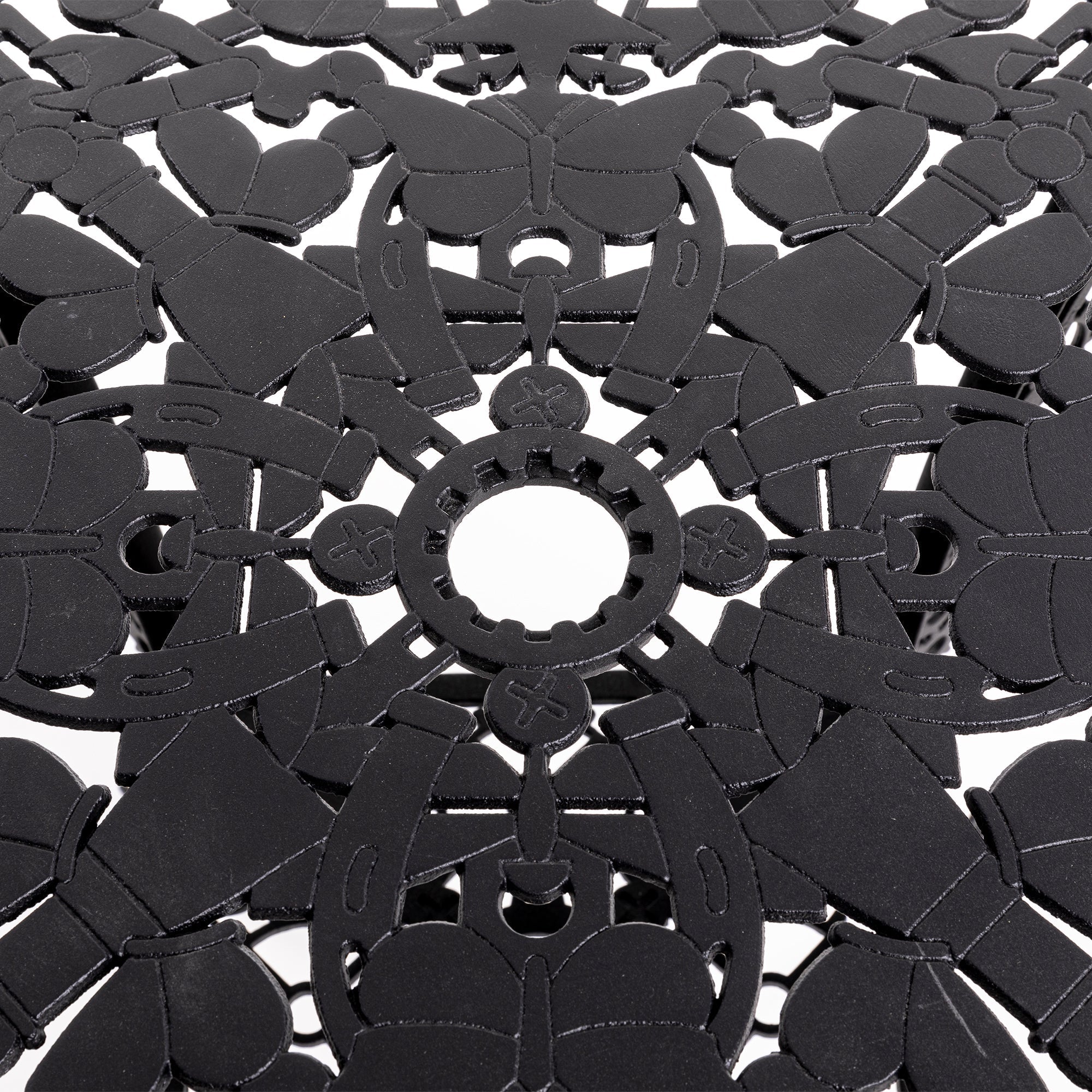 Industry Collection Aluminium Square Table Black detail image - Resin Society