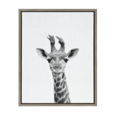 Sylvie Baby Giraffe Framed Canvas Wall Art by Simon Te Tai by kateandlaurel - product image 7 for Resin Society