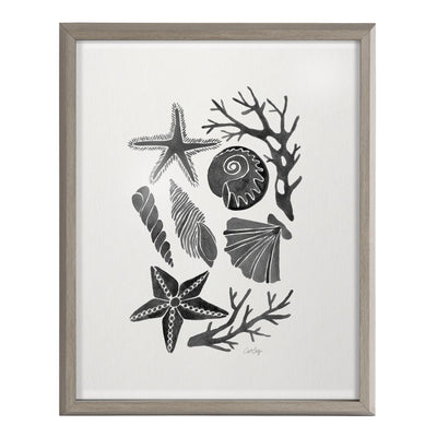 Blake Seashells Black Framed Printed Glass by Cat Coquillette by kateandlaurel - product image 2 for Resin Society
