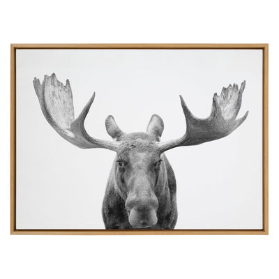 Sylvie Moose Black and White Framed Canvas by Amy Peterson Art Studio