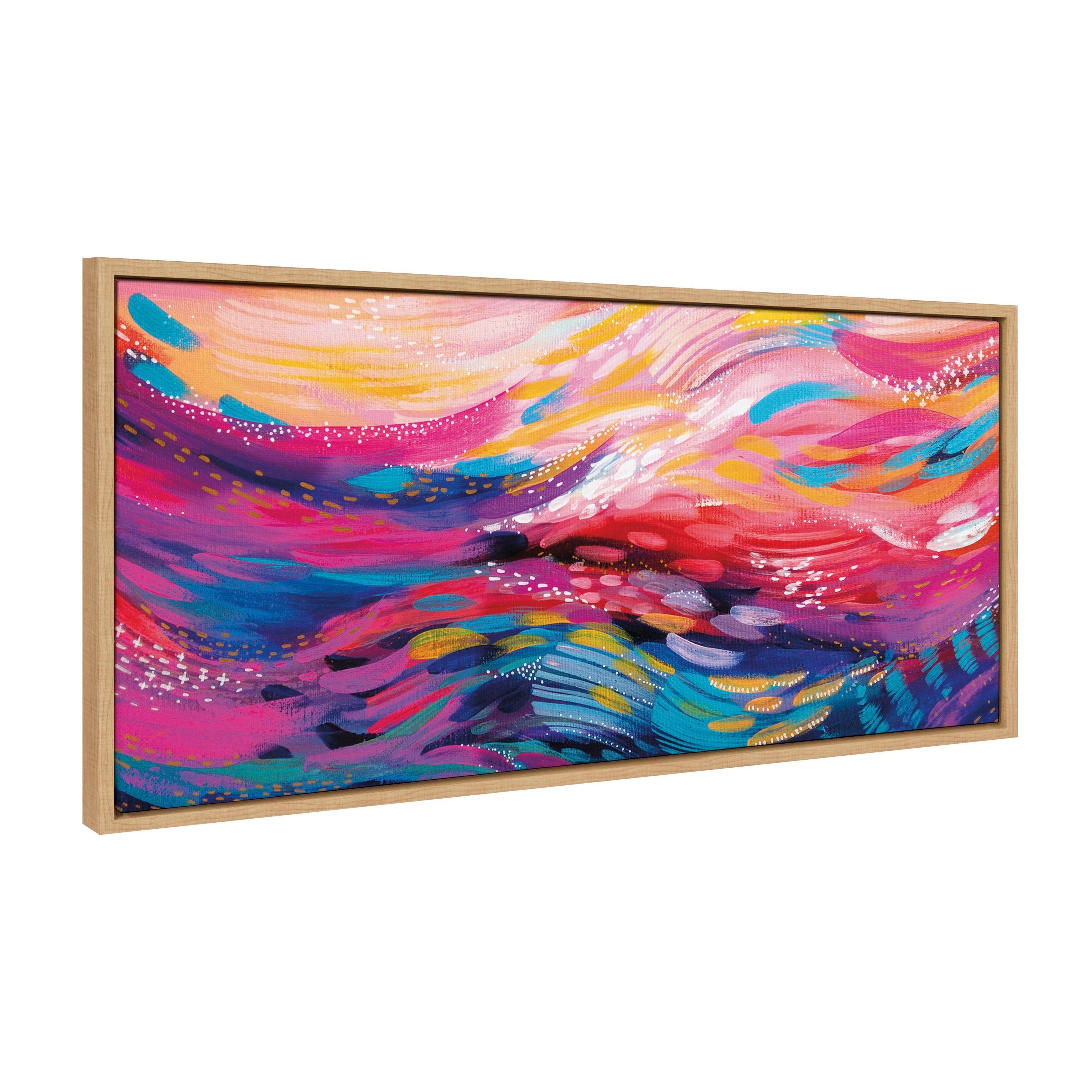 Sylvie Brush Strokes 90 Framed Canvas