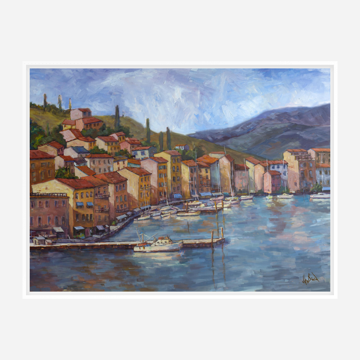 Coastal Italy Artist Enhanced Canvas Print by John Beard Collection - product image 6 for Resin Society