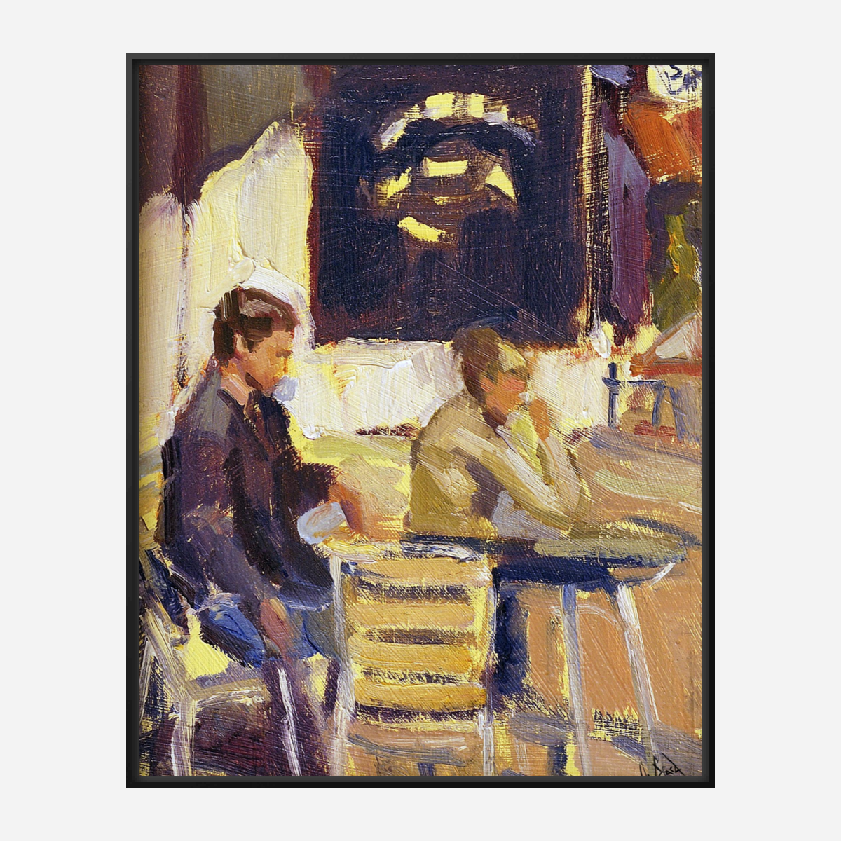 Coffee Break Artist Enhanced Canvas Print by John Beard Collection - product image 5 for Resin Society