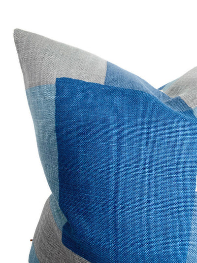 Collage Pillow Cover in Indigo Gray, Peter Dunham Textiles