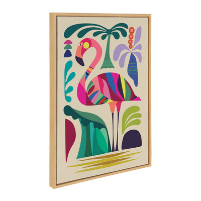 Sylvie MCM Flamingo Framed Canvas by Rachel Lee