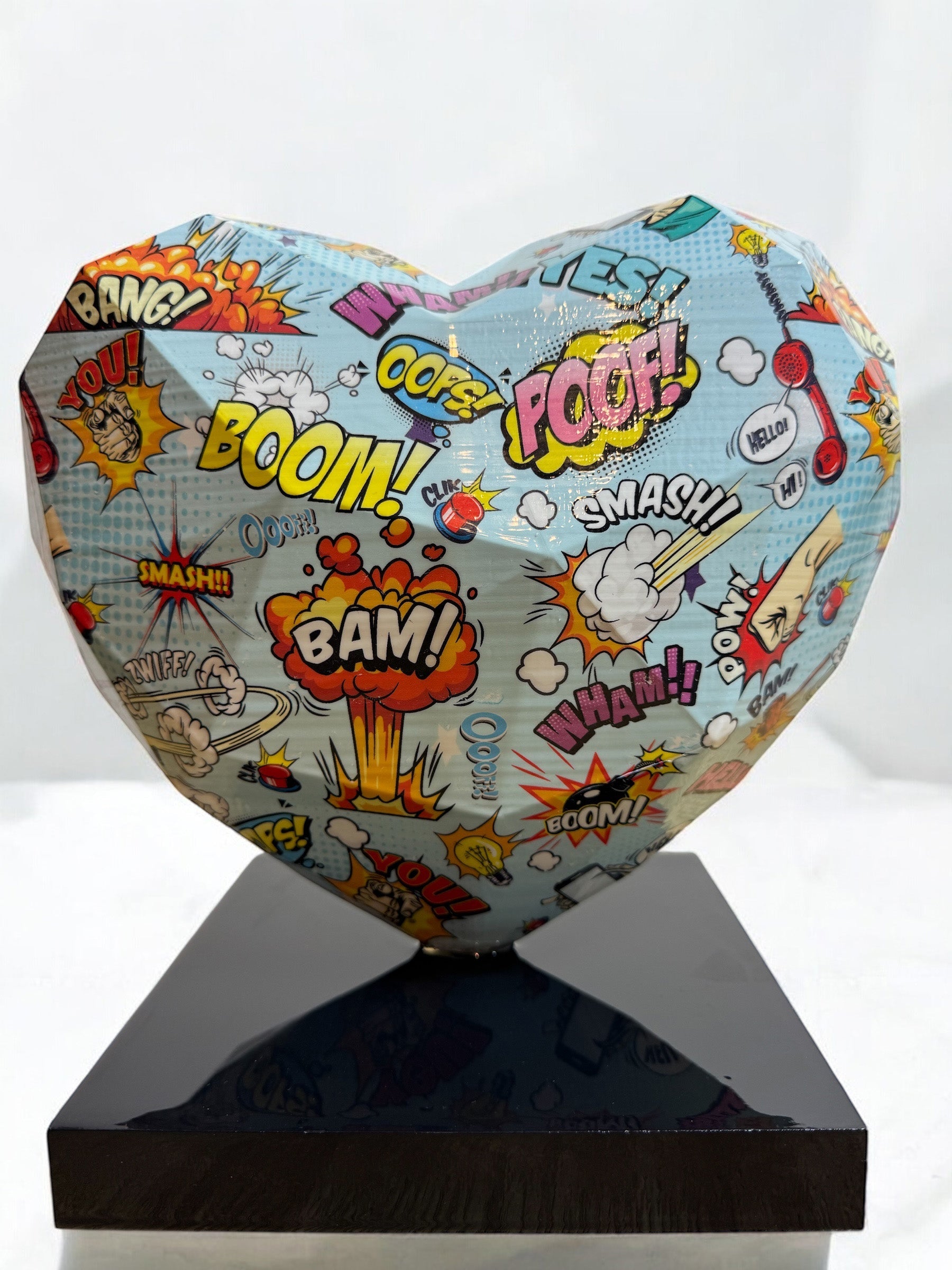 CORAZÓN POP ART AZUL (LARGE) (Hydro Dipping) by DEKOR - main product image for Resin Society