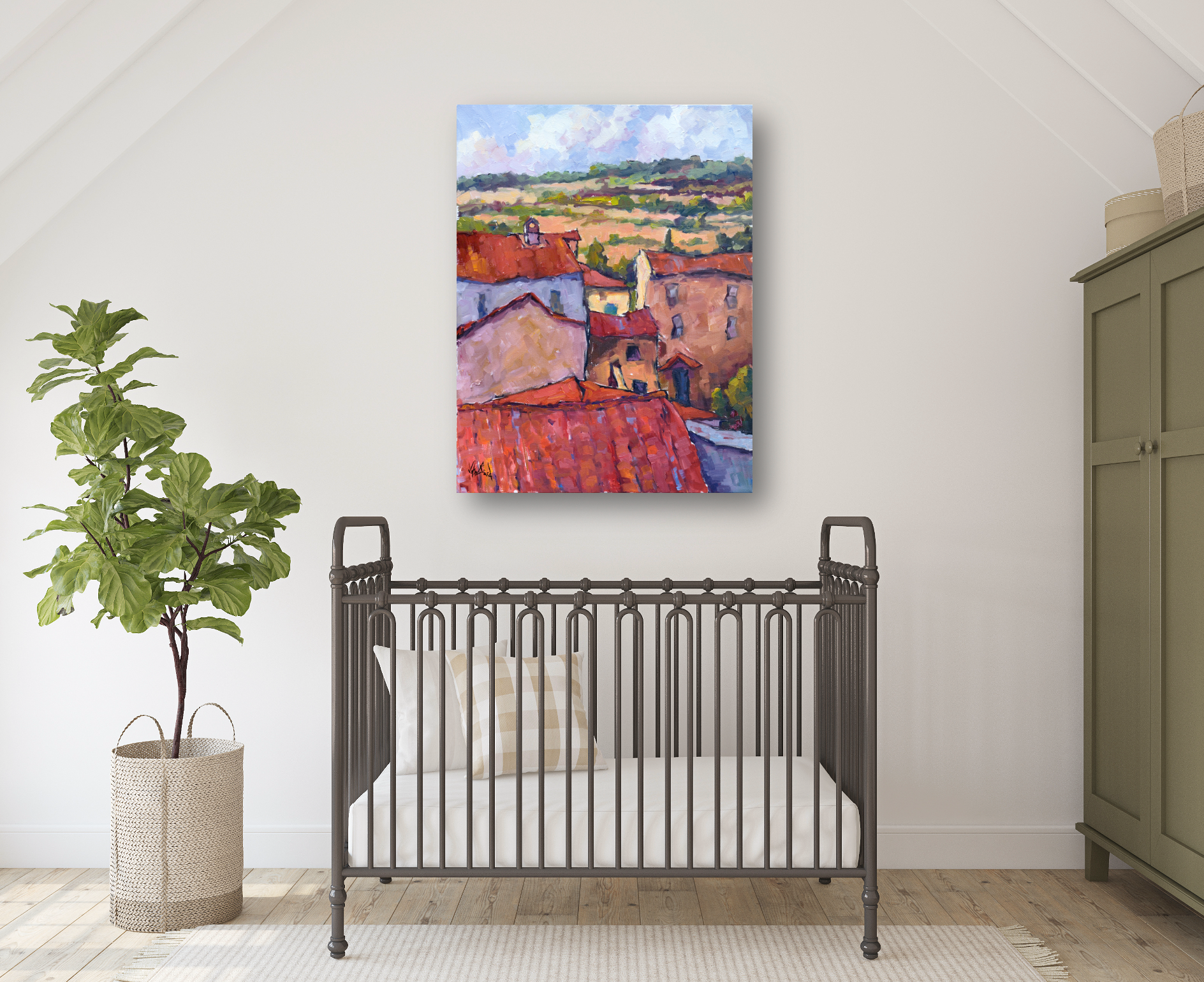 Cortona Vista Artist Enhanced Canvas Print by John Beard Collection - product image 2 for Resin Society
