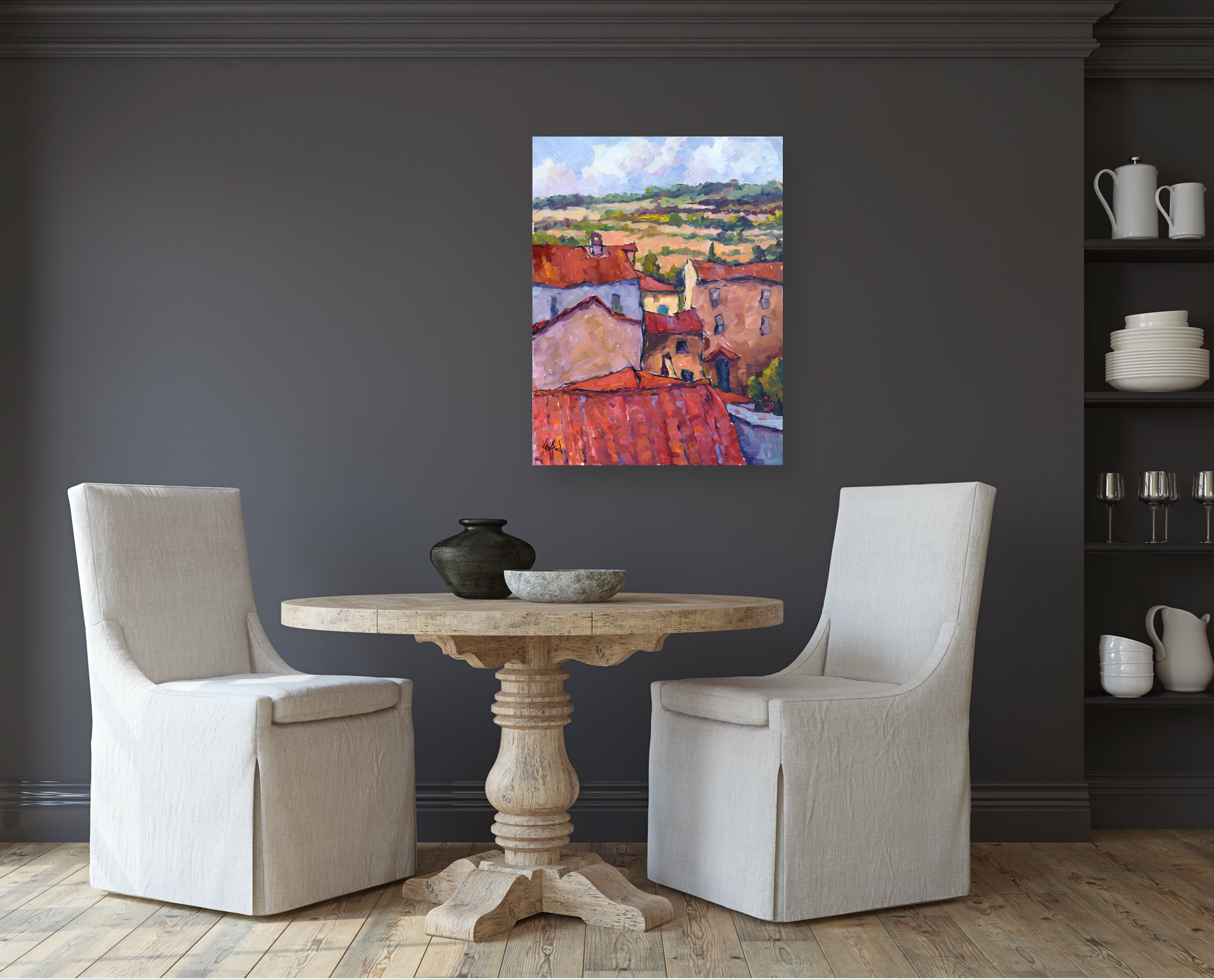 Cortona Vista Artist Enhanced Canvas Print by John Beard Collection - product image 3 for Resin Society