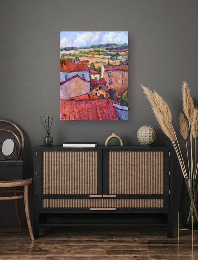 Cortona Vista Artist Enhanced Canvas Print by John Beard Collection - product image 4 for Resin Society