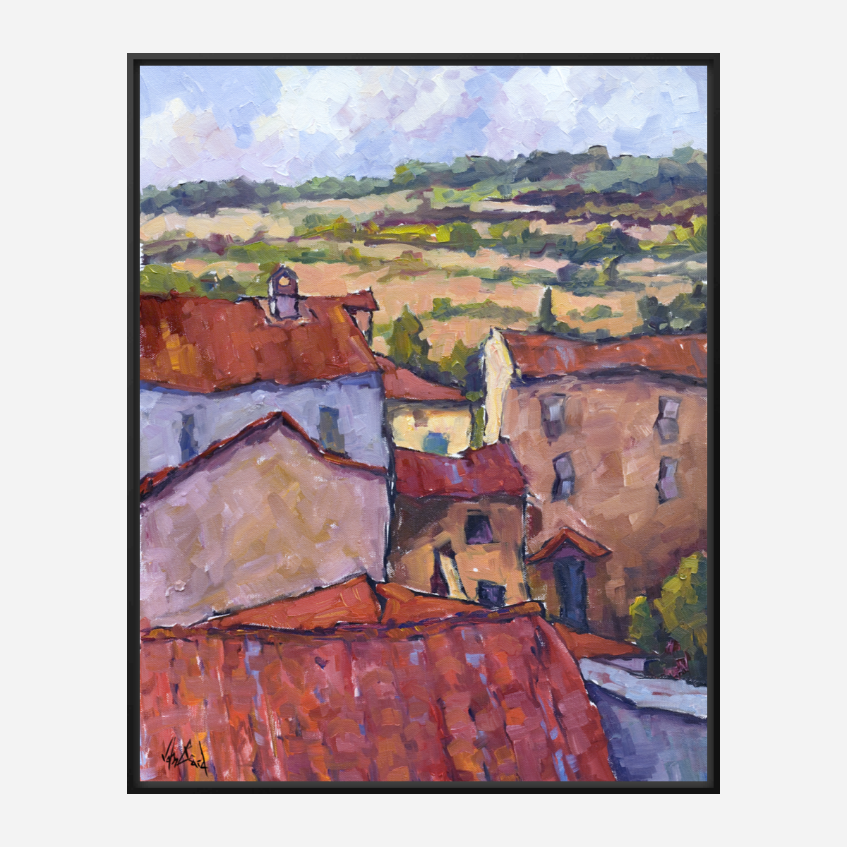 Cortona Vista Artist Enhanced Canvas Print by John Beard Collection - product image 5 for Resin Society