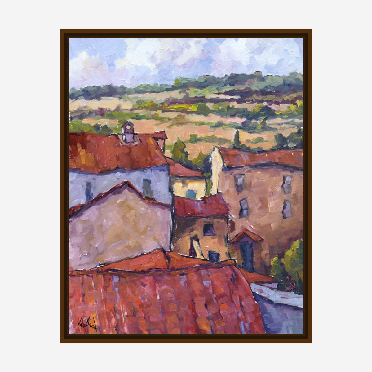 Cortona Vista Artist Enhanced Canvas Print by John Beard Collection - product image 7 for Resin Society