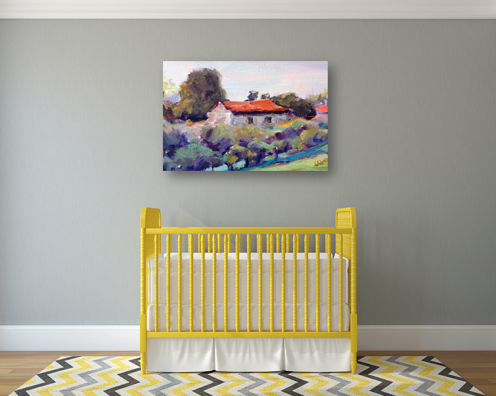 Cottage in the Country II Enhanced Canvas Print
