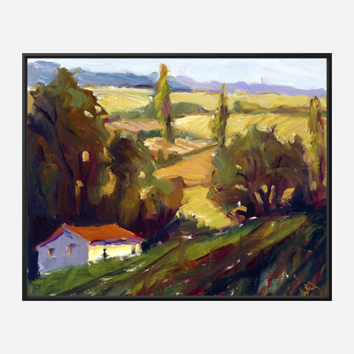 Country Cottage Artist Enhanced Canvas Print