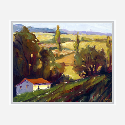 Country Cottage Artist Enhanced Canvas Print