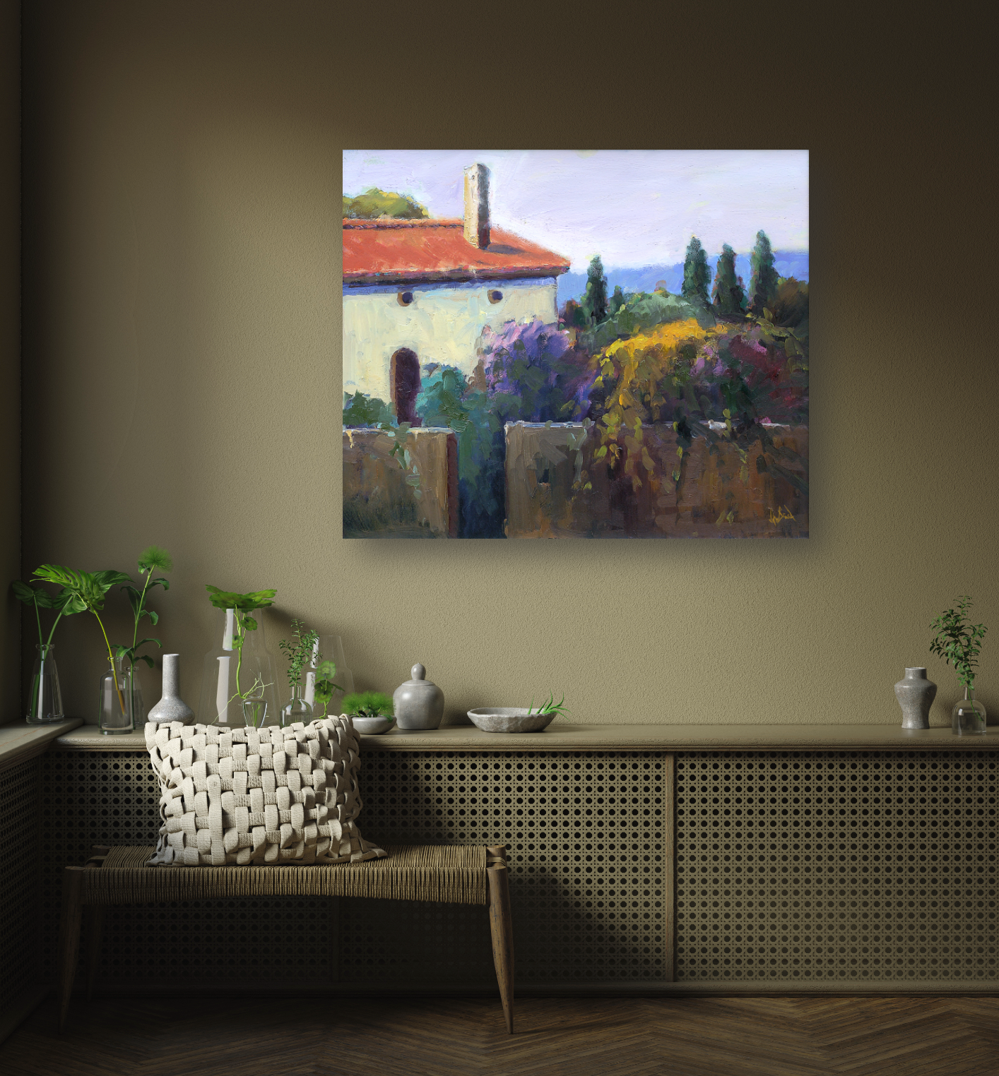 Country Serenity Artist Enhanced Canvas Print
