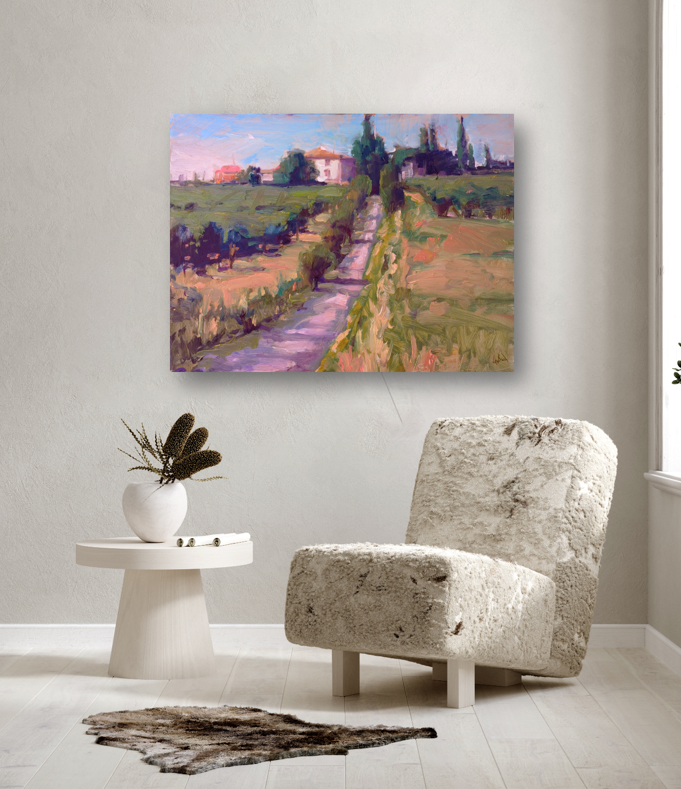 Country Vineyard Artist Enhanced Canvas Print