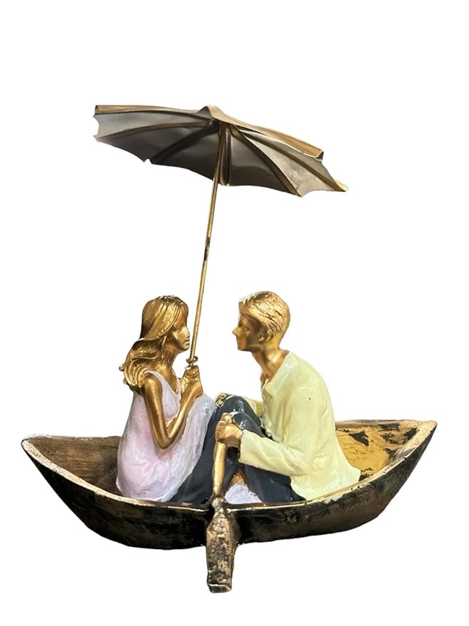 Couple Showpiece Statue featuring two lovers in an embrace, suitable for home decor and gifting