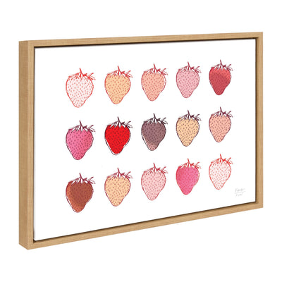 Sylvie Strawberry Fields Print Framed Canvas by kateandlaurel - product image 2 for Resin Society