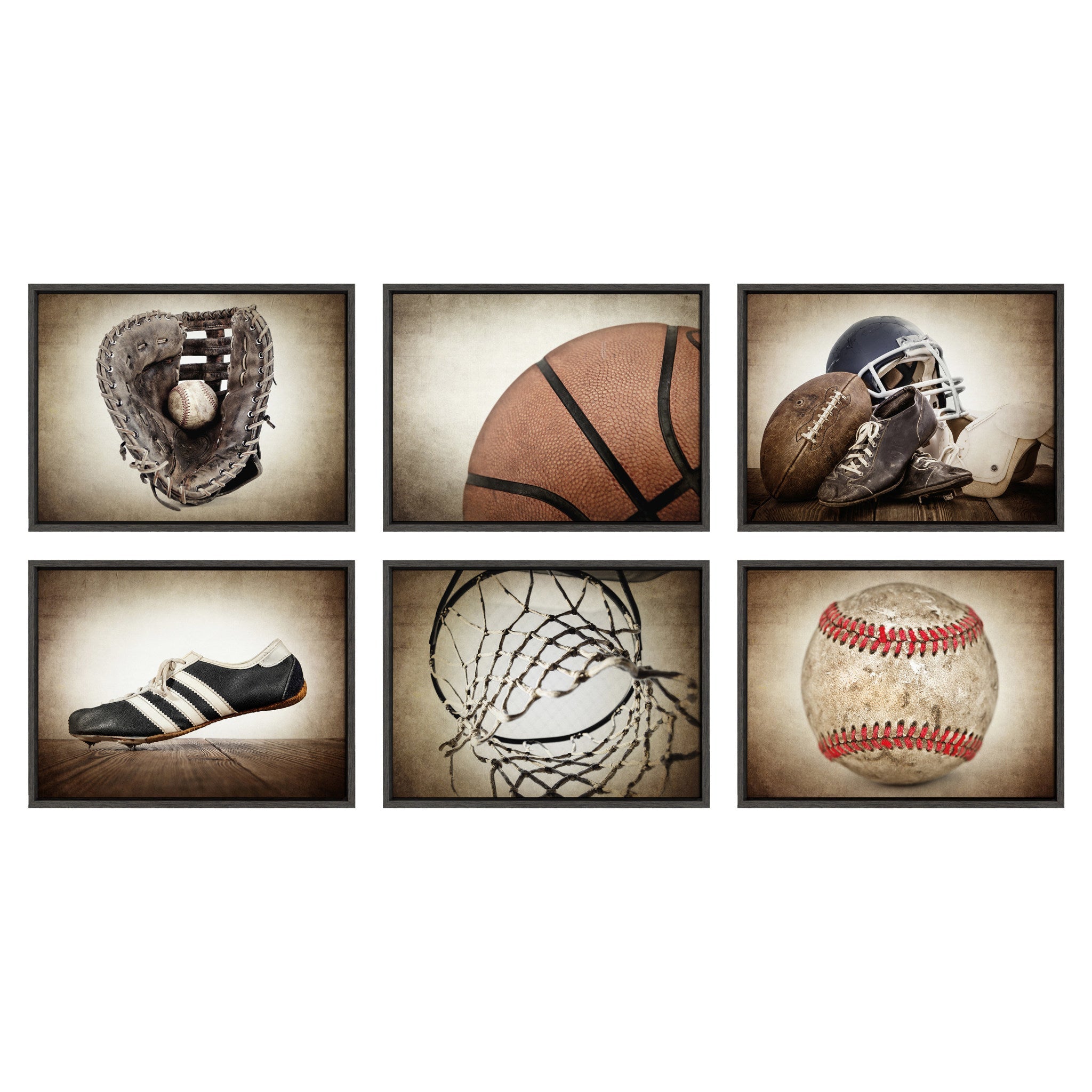 Sylvie Vintage Bball Framed Canvas by kateandlaurel - product image 6 for Resin Society