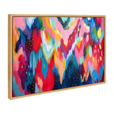 Sylvie Brushstroke and Bright Abstract Framed Canvas Set by kateandlaurel - product image 2 for Resin Society