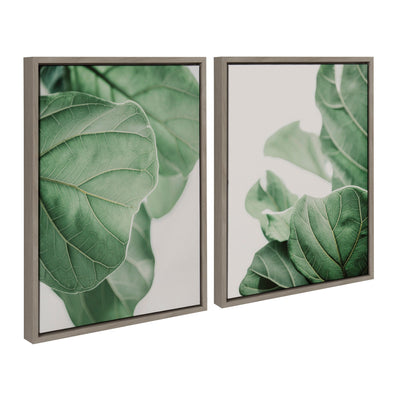 Sylvie Plant Study 6 and Plant Study 7 Framed Canvas Set by Alicia Abla by kateandlaurel - product image 2 for Resin Society