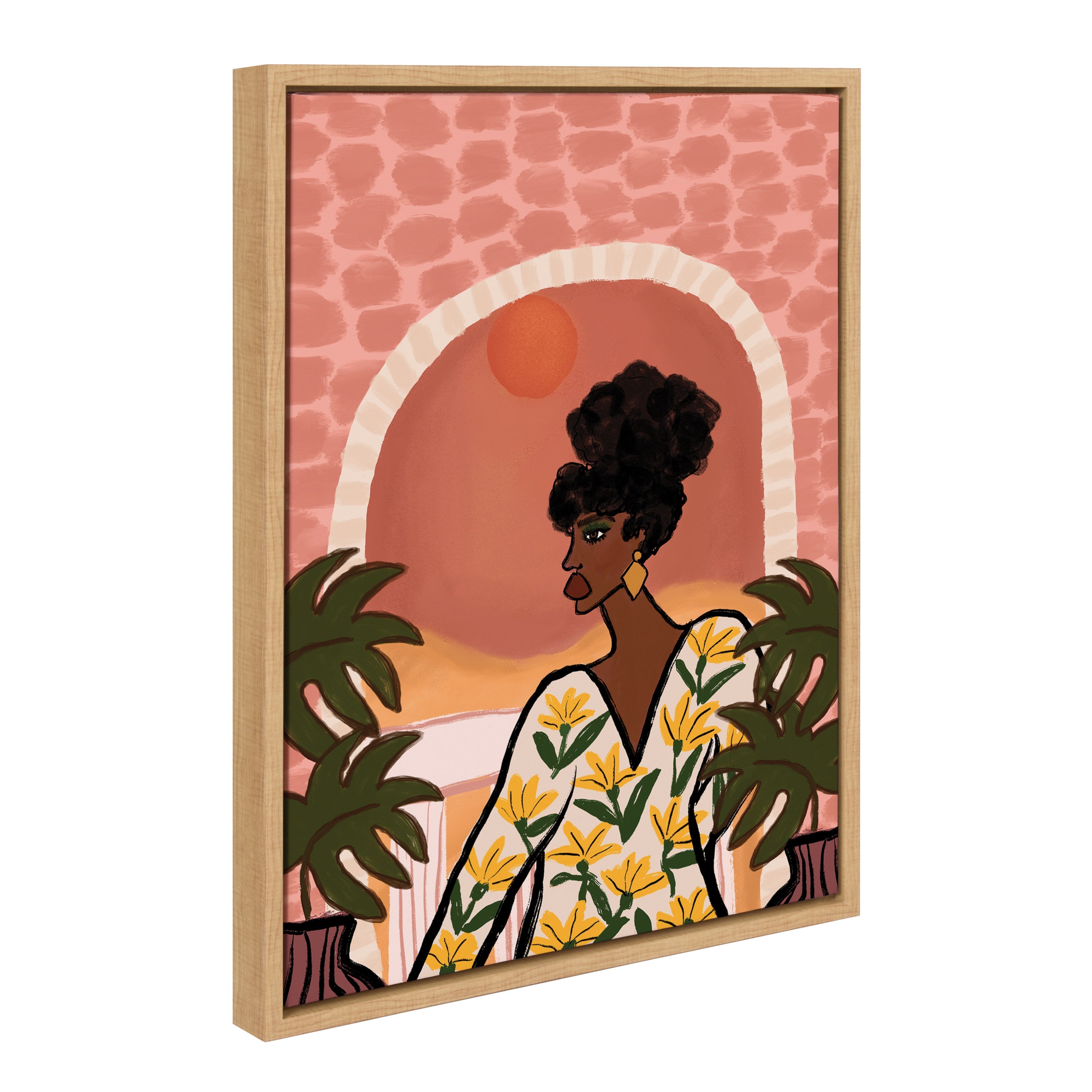 Sylvie Desert Wanderer Lady Framed Canvas by kateandlaurel - product image 2 for Resin Society