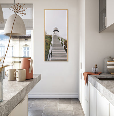 Sylvie Maine Lighthouse Framed Canvas by kateandlaurel - product image 4 for Resin Society