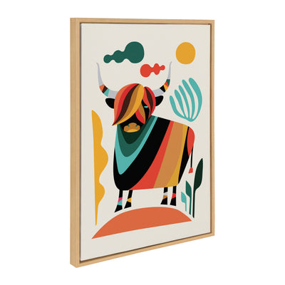 Sylvie Cow Framed Canvas by kateandlaurel - product image 9 for Resin Society