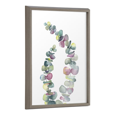 Blake Eucalyptus 2 Branches Framed Printed Glass by Emily Marie by kateandlaurel - main product image for Resin Society
