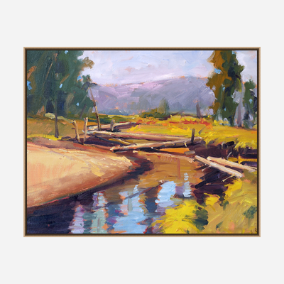 Creek Crossing Artist Enhanced Canvas Print by John Beard Collection - product image 8 for Resin Society