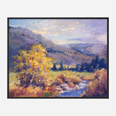Creek in the Valley Artist Enhanced Canvas Print by John Beard Collection - product image 5 for Resin Society