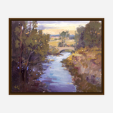 Creek with Bridge Artist Enhanced Canvas Print by John Beard Collection - product image 7 for Resin Society