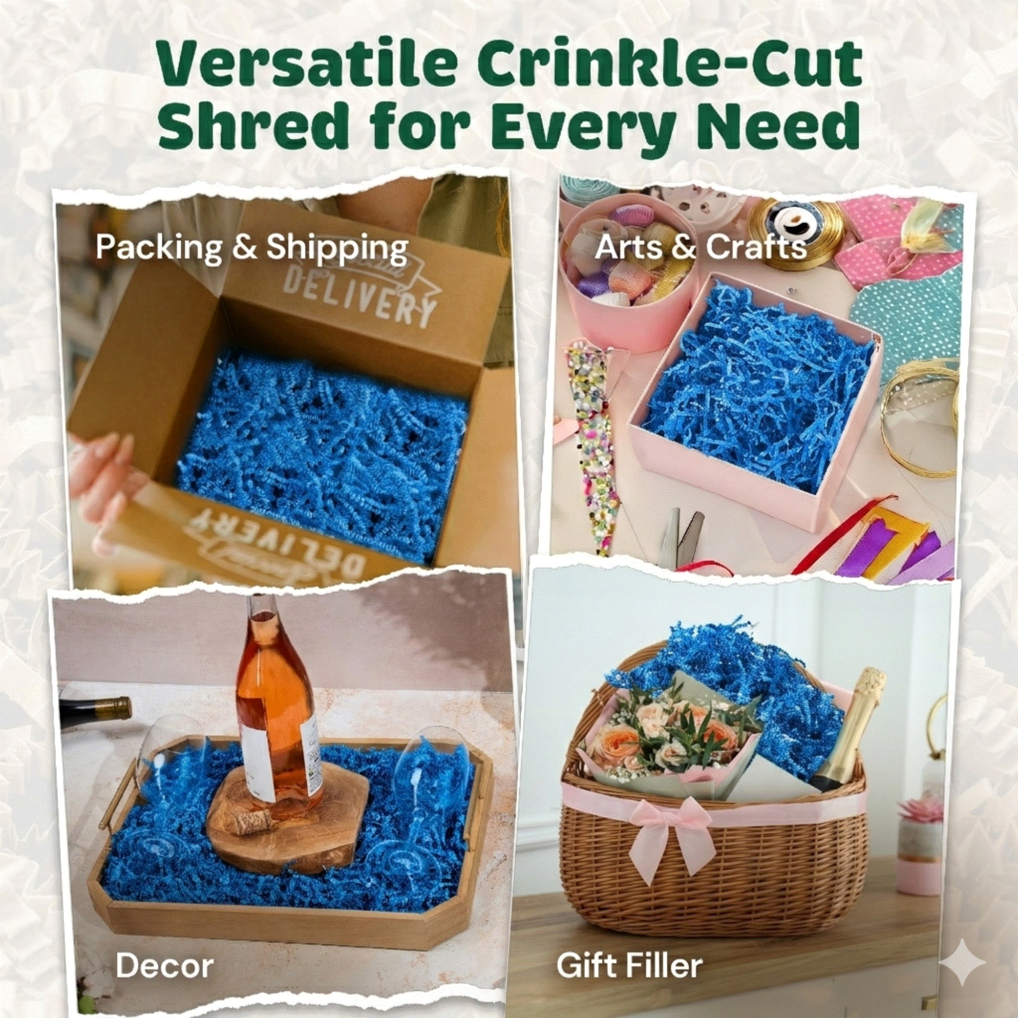 10 LB Light Blue Crinkle Paper by CrinklePak - product image 6 for Resin Society